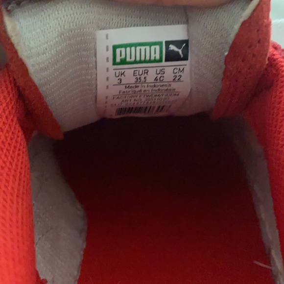 Red puma suede shoes KIDS - Picture 5 of 6